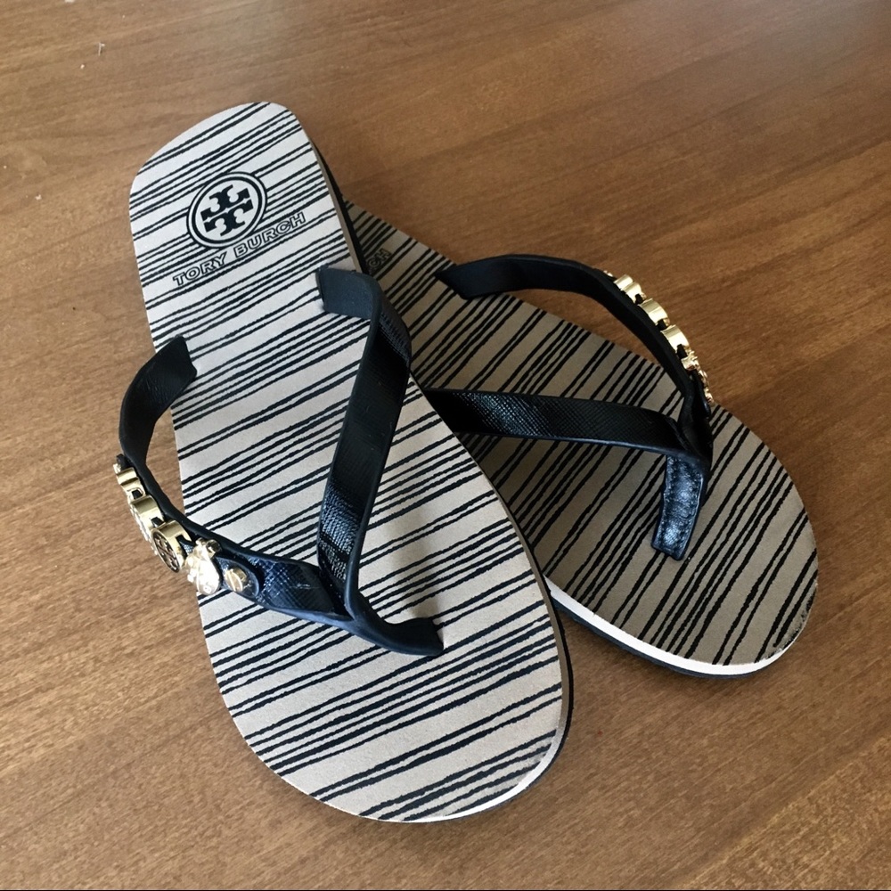Tory Burch Jeweled Flip Flops